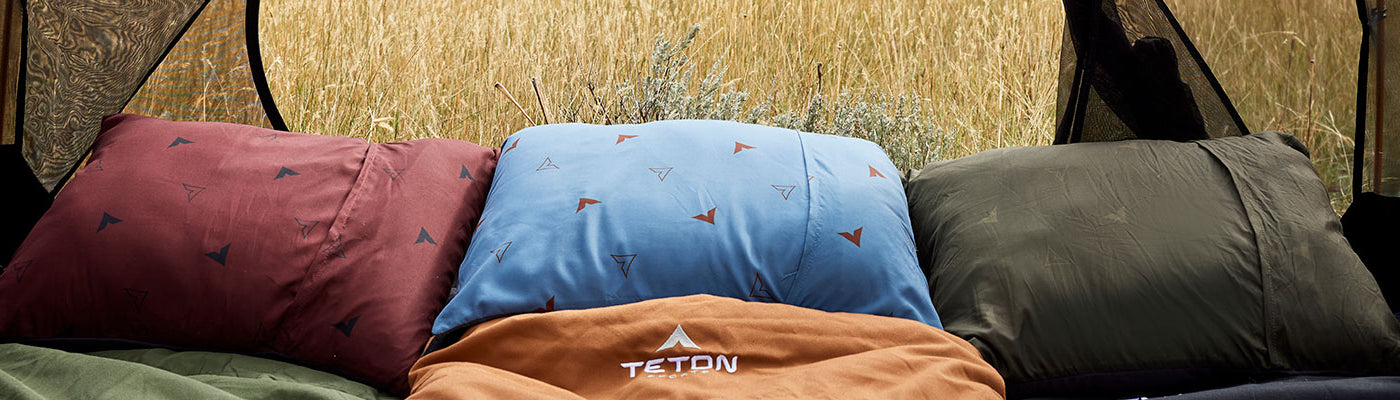 TETON Sports new Skyline pillows and cushions in a festive holidy setting.