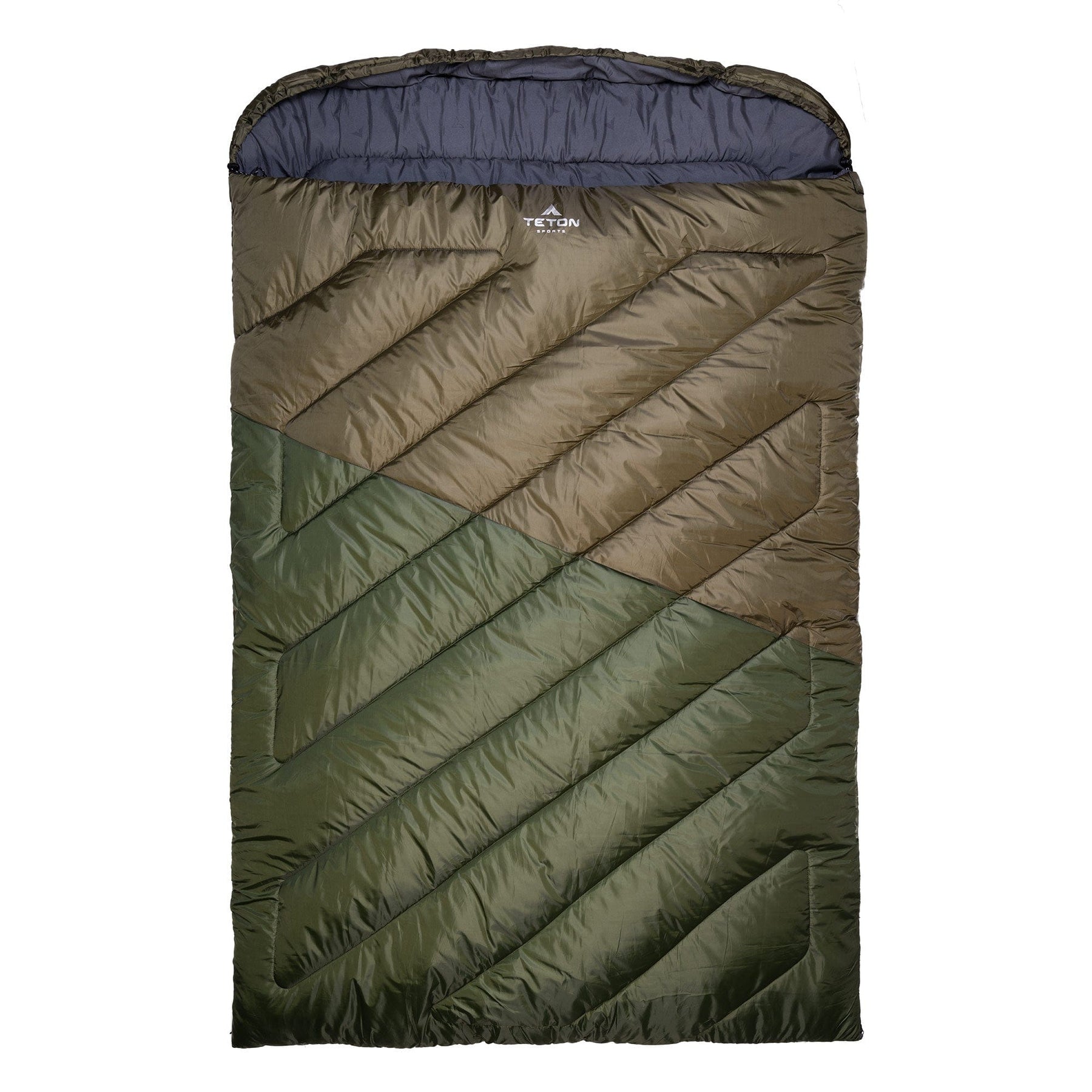 Outbound Comfort Insulated Cotton Lined Cool Weather Sleeping Bag w/  Compression Sack, 0°C