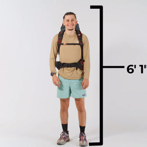 A man wears a TETON Sports Hiker 3700 Pack on camera.