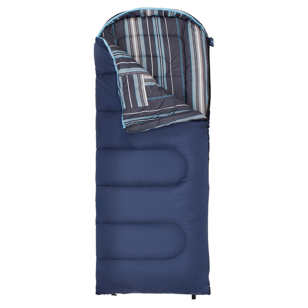 TETON Sports Celsius Junior 20˚F Sleeping Bag for Kids Left Zipper / Blue Stripe 1014L