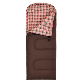TETON Sports Celsius Junior 20˚F Sleeping Bag for Kids Right Zipper / Brown & Pink 1015R
