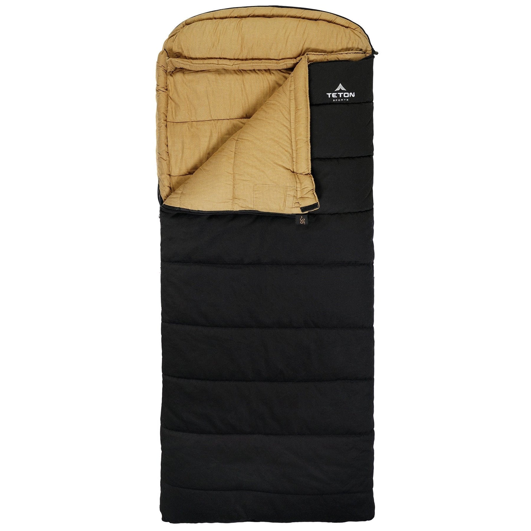 TETON Sports Deer Hunter -35˚F Canvas Sleeping Bag Right Zipper / Black 1027R