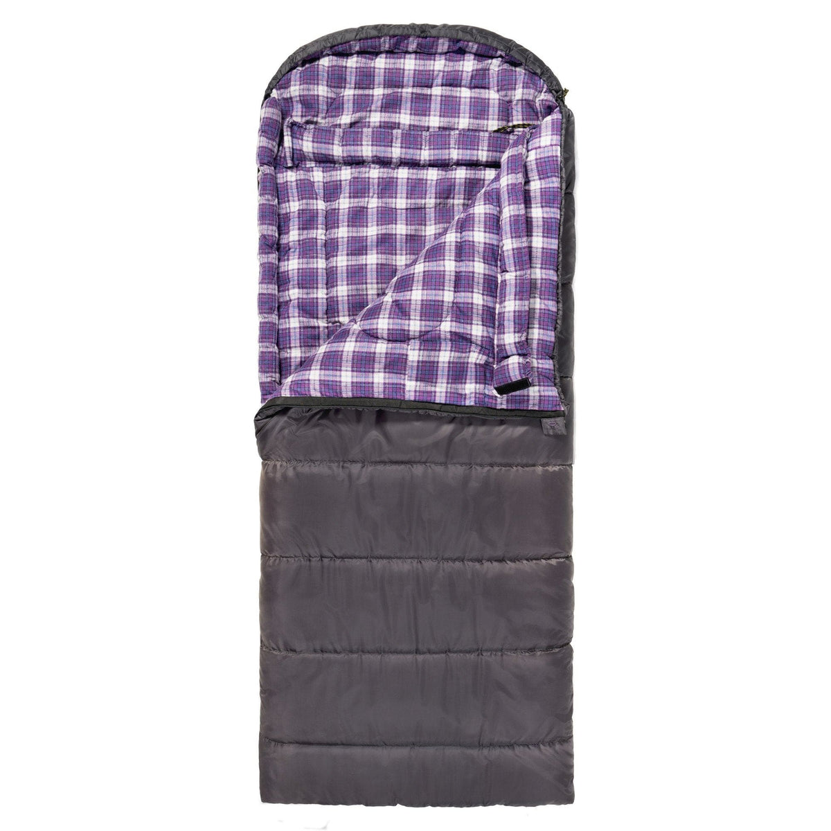 TETON Sports Fahrenheit 0ºF Sleeping Bag Right Zipper / Grey & Purple 1057R