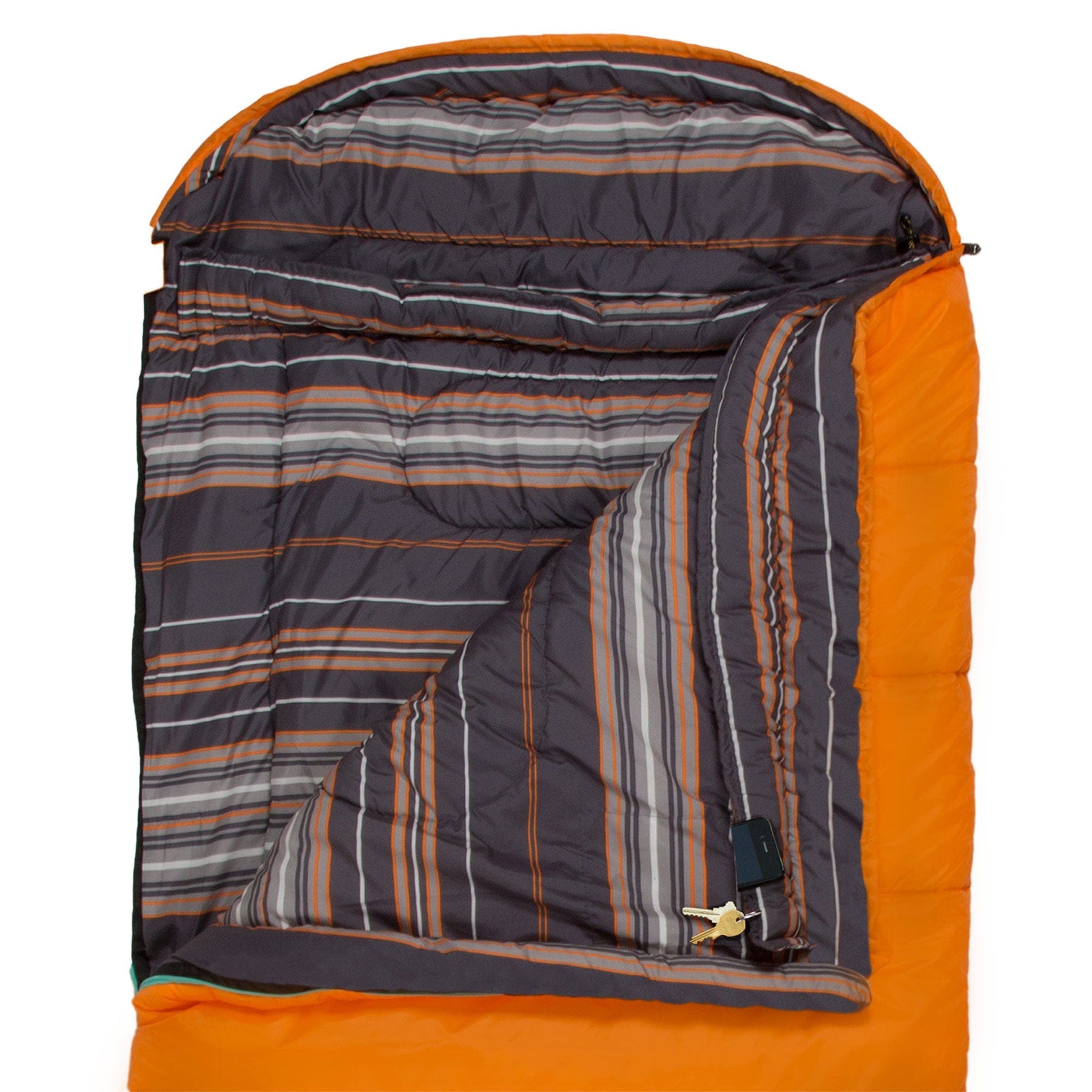TETON Sports Celsius 0˚F Sleeping Bag Right Zipper / Orange & Grey 1174R