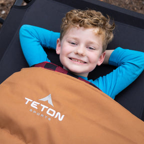 TETON Sports Li'l Bridger 0˚F Junior Canvas Sleeping Bag for Kids